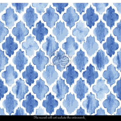 Fotobehang Blauwe Marokkaanse klaver