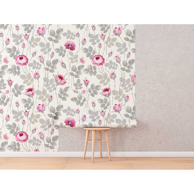 Fotobehang Rustgevend tussen pastelkleurige rozen