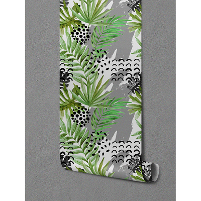 Fotobehang Palmboom in inkt