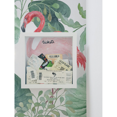 Fotobehang Met een flamingo in de tuin