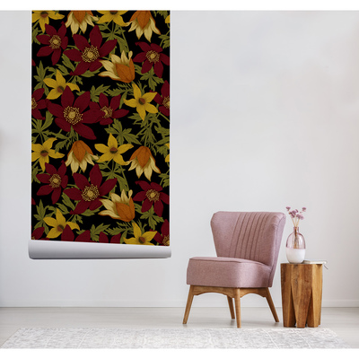 Fotobehang Bloemennacht