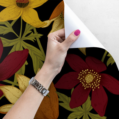 Fotobehang Bloemennacht