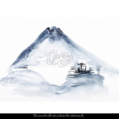 Fotobehang Berg Fuji