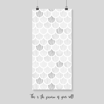 Fotobehang Grijze zeemeerminschubben