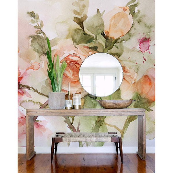 Fotobehang In de wilde rozentuin