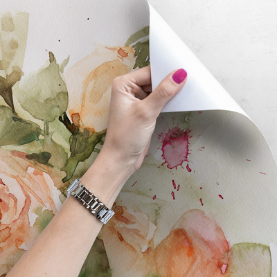 Fotobehang In de wilde rozentuin