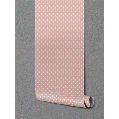 Fotobehang Stippen in roze