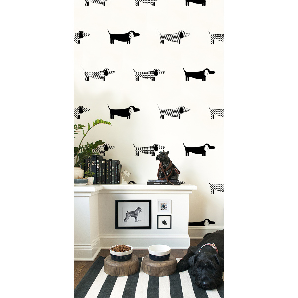 Fotobehang Retro Stijl Teckels