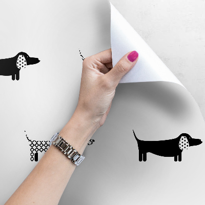 Fotobehang Retro Stijl Teckels