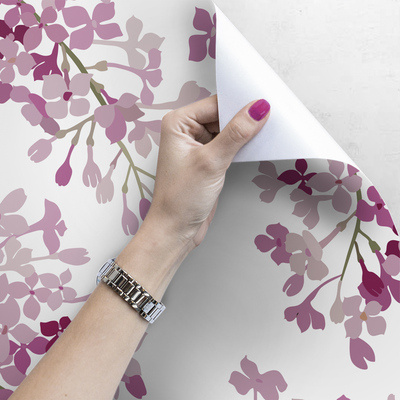 Fotobehang Roze Bloemenhoek