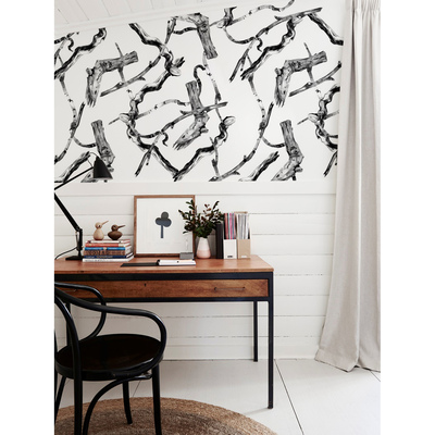 Fotobehang Boomtakken op zolder