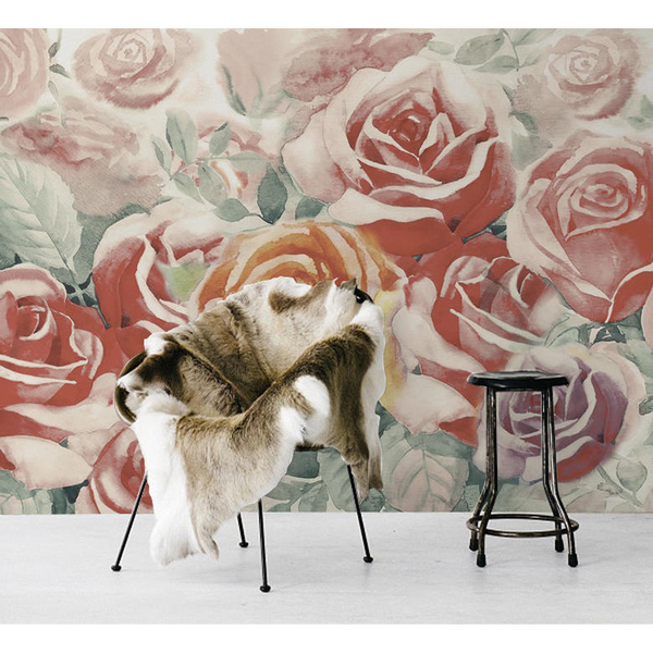 Fotobehang Bloemenmeisje