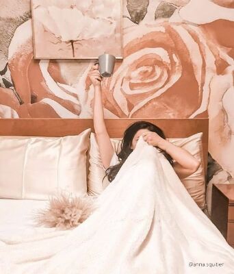 Fotobehang Bloemenmeisje