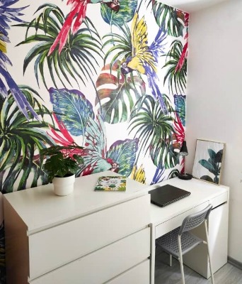 Fotobehang In de wereld van fantastische papegaaien