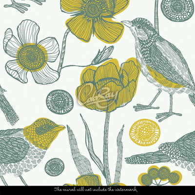 Fotobehang Een tuin bij u thuis