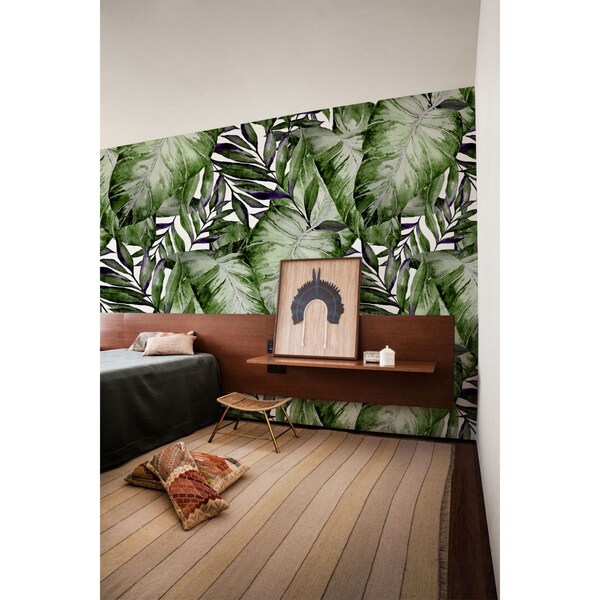 Fotobehang Tropische Monstera