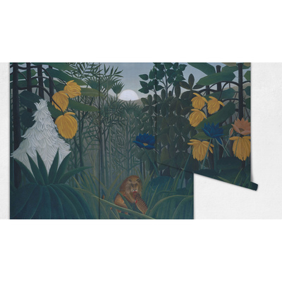 Fotobehang Zonsondergang in de jungle