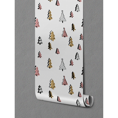 Fotobehang IJskoude kerstbomen