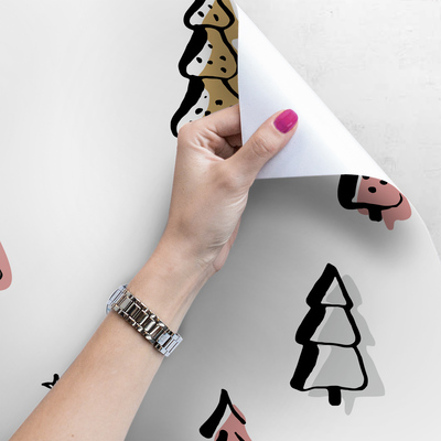 Fotobehang IJskoude kerstbomen