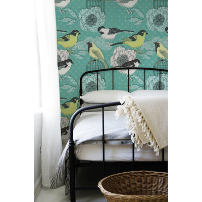 Fotobehang Het verhaal van de vogels die uit de kooi ontsnapten