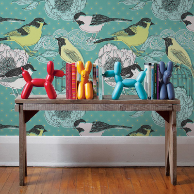 Fotobehang Het verhaal van de vogels die uit de kooi ontsnapten