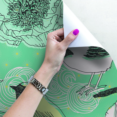 Fotobehang Het verhaal van de vogels die uit de kooi ontsnapten