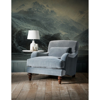 Fotobehang Ontspan met uitzicht op de met sneeuw bedekte bergen