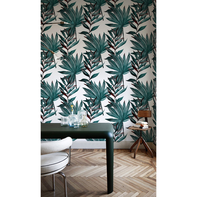 Fotobehang Smaakvolle bladeren in zwart