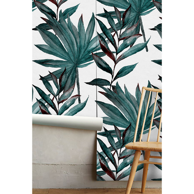 Fotobehang Smaakvolle bladeren in zwart