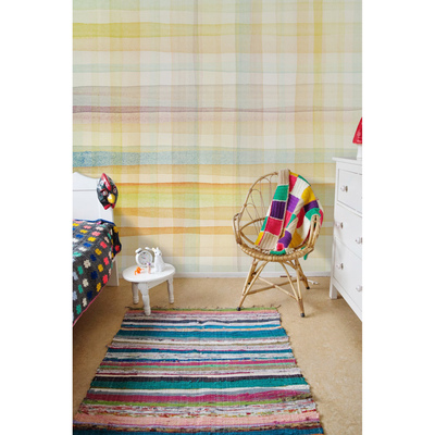 Fotobehang Geblokte muur