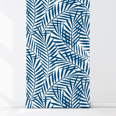 Fotobehang Palmbladblauw