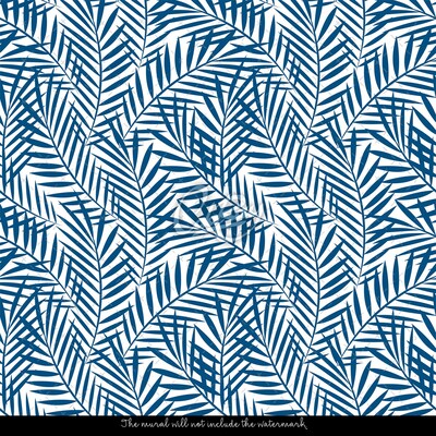 Fotobehang Palmbladblauw