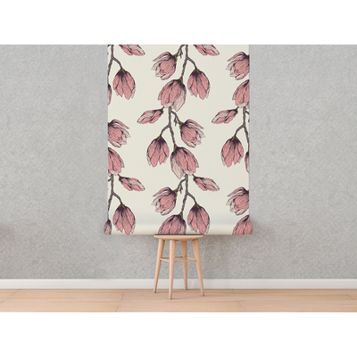 Fotobehang Pastellente vol bloemen