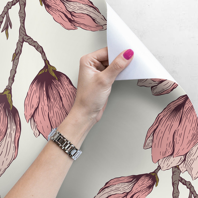 Fotobehang Pastellente vol bloemen