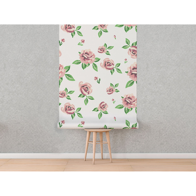 Fotobehang Pastelrozen in lichte versie