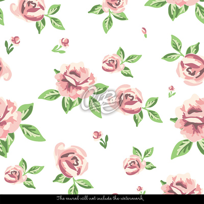 Fotobehang Pastelrozen in lichte versie