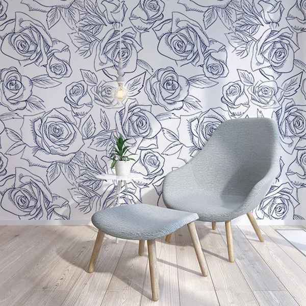 Fotobehang Hemel op aarde of blauwe rozen