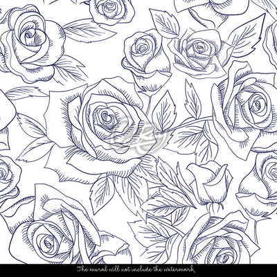 Fotobehang Hemel op aarde of blauwe rozen