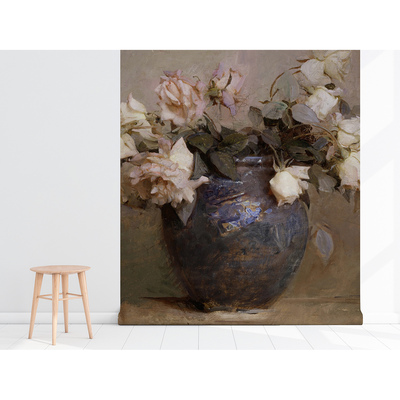 Fotobehang Magische vaas vol rozen