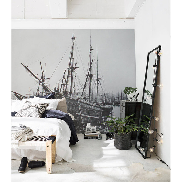 Fotobehang Op de oude vissersboot