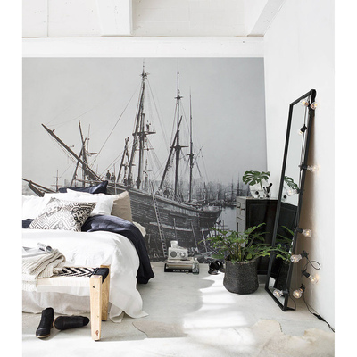 Fotobehang Op de oude vissersboot