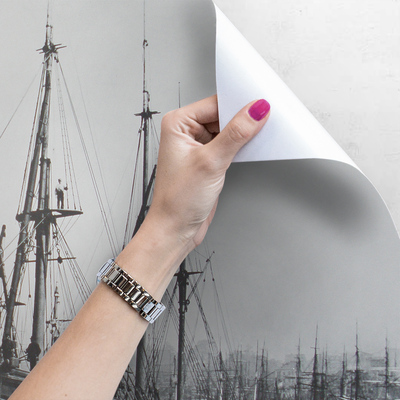 Fotobehang Op de oude vissersboot