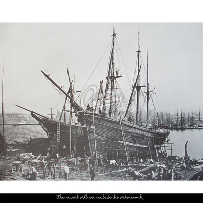 Fotobehang Op de oude vissersboot