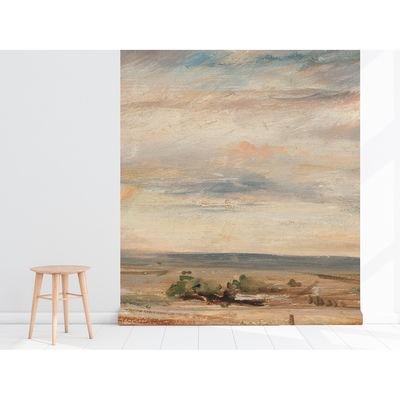 Fotobehang Warm landschap in de ochtend