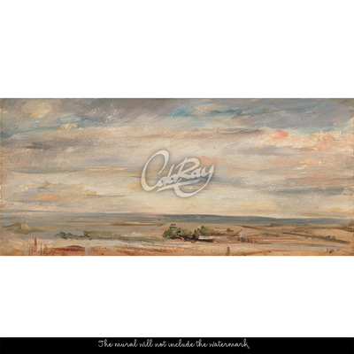 Fotobehang Warm landschap in de ochtend