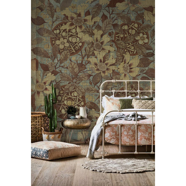 Fotobehang De magie van gouden bloemen