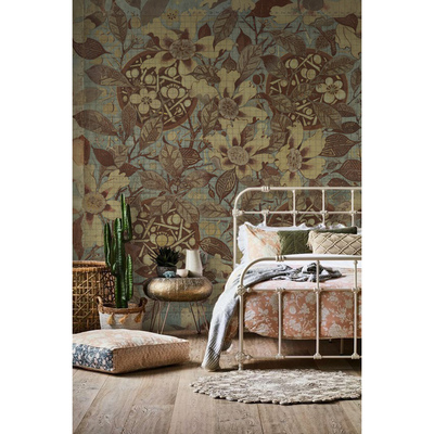 Fotobehang De magie van gouden bloemen