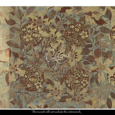 Fotobehang De magie van gouden bloemen