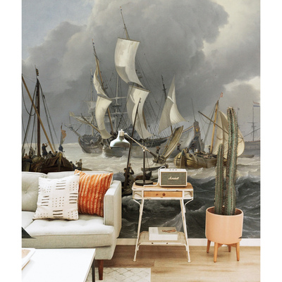 Fotobehang Storm op open zee