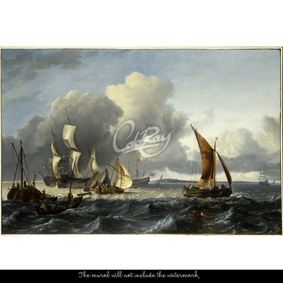 Fotobehang Storm op open zee